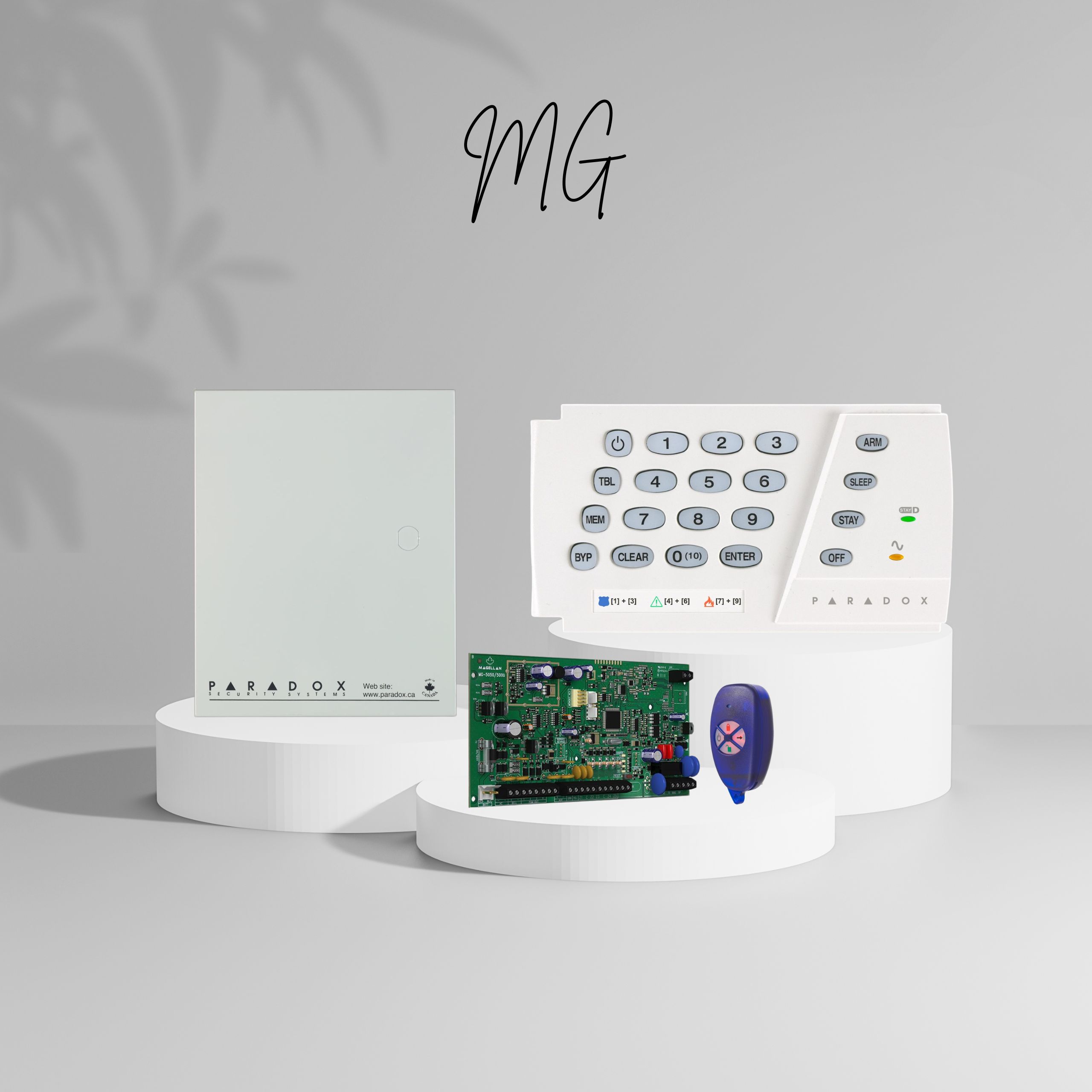 mg5050+k636 کنترل پنل 32 زون MG5050 به همراه کی پد K636 + ریموت REM1 + جعبه فلزی - تصویر 1
